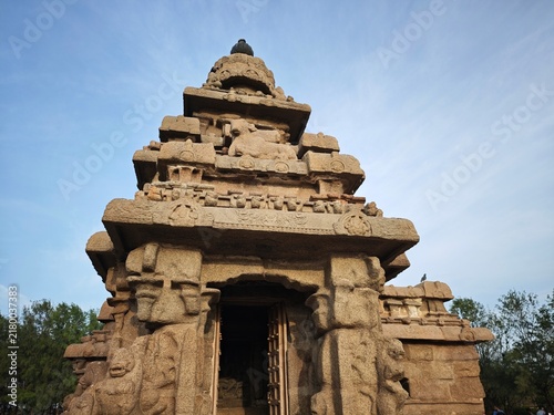 Konstfotografi Shore Temple at Mahabalipuram stands as a majestic testament to Pallava dynasty
