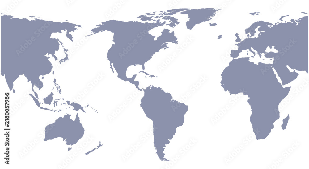 Fototapeta premium America centered world map