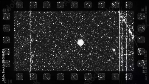 Vintage film strip with dust and scratches on a dark background on transparent background
