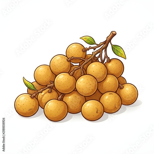 Golden Lychee Like Clusters on Branch