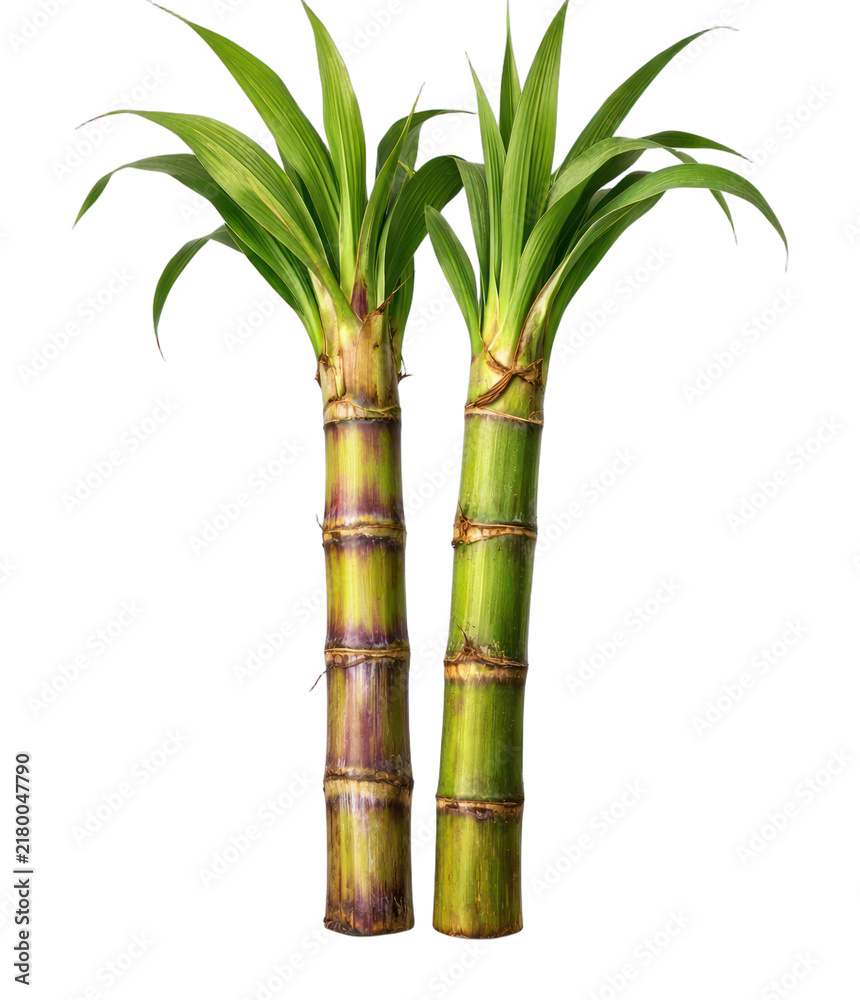 Fototapeta premium PNG Fresh sugarcane stalks isolated white