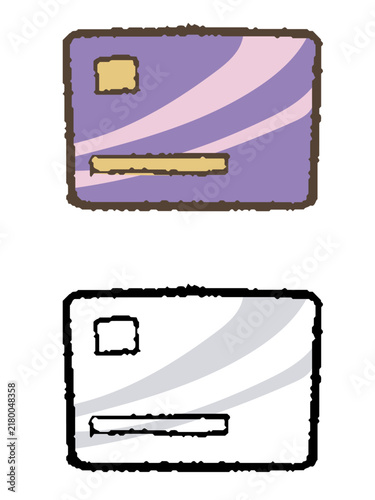 手描きのクレジットカード