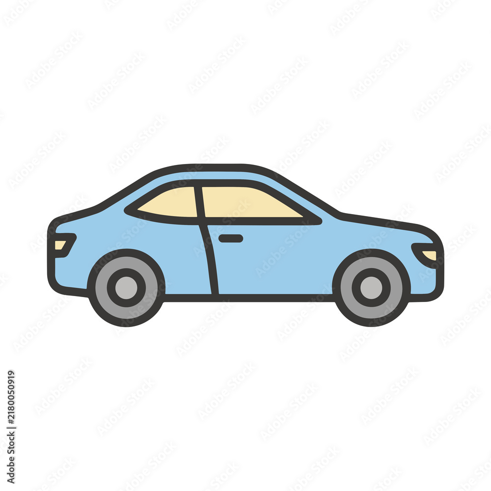Naklejka premium Blue car icon
