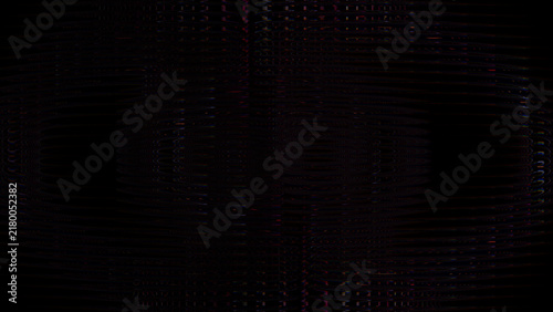 Bild auf Leinwand Abstract dark digital glitch background with circular wave interference patterns