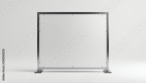 Blank white press wall mock up, isolated, side view