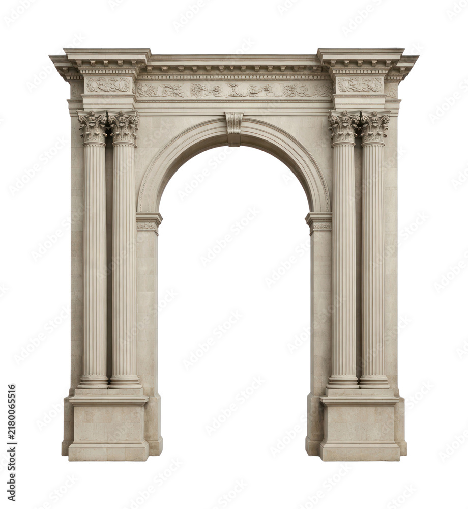 Obraz premium PNG Elegant classical stone archway design.