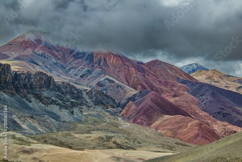 Wild untouched landscape along the road from Lake Manasarovar to the kingdom of Guge, Western Tibet, Asia