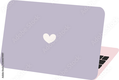 Open Laptop Isolated Element