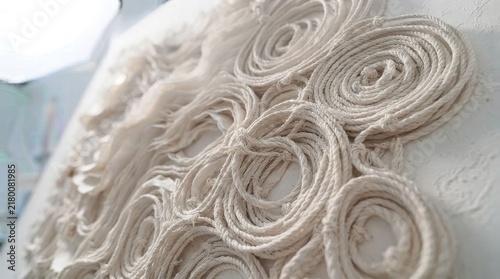 Abstract white textile surface with intricate patterns and textures for creative backgrounds and visual designs