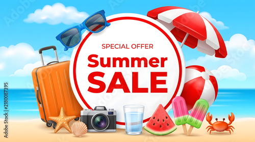 Modern Retail Sale Banner with Dynamic Discount Elements