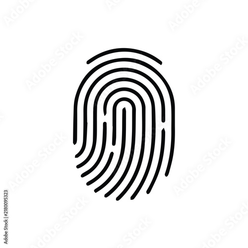 vector fingerprint access icon