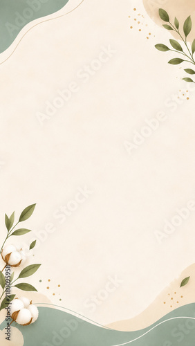 vintage background with frame and flowers