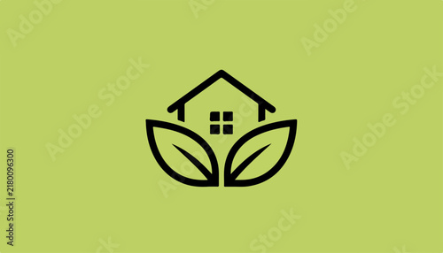 House with recycling symbol eco friendly illustration