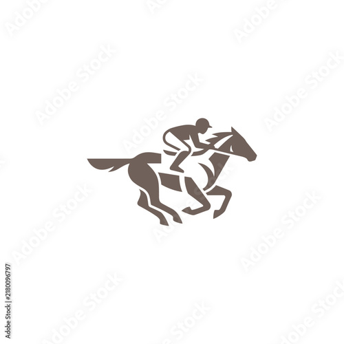 Horse Racing Silhouette Jockey Rider Galloping Fast