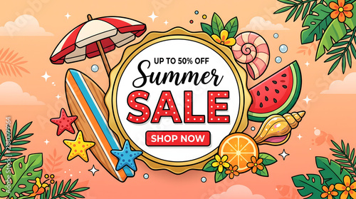Seasonal Bargain Marketing Artwork with Dynamic Discount Percentage Composition