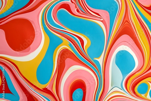 Vibrant Fluid Art Swirls