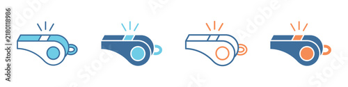 Whistle Icon Set Multiple Style Collection