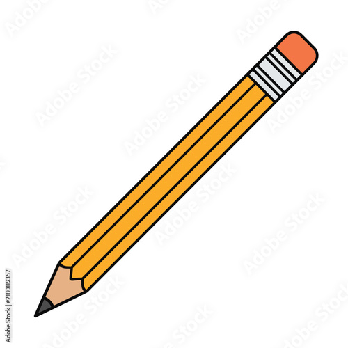 Yellow pencil with eraser