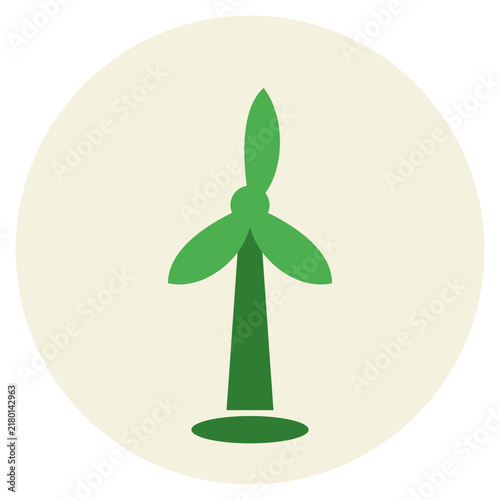 green wind turbine