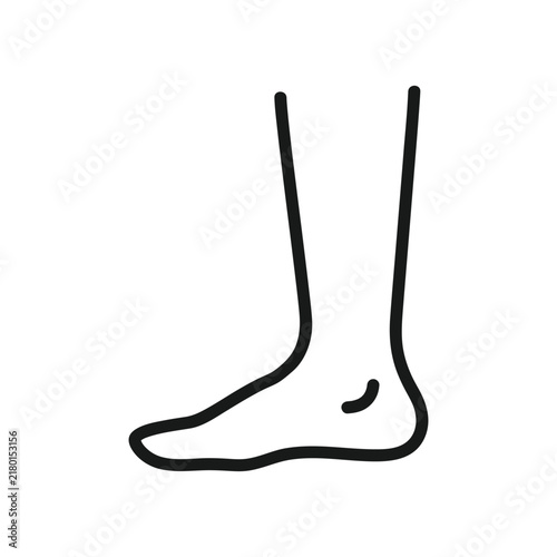Outline human foot icon.