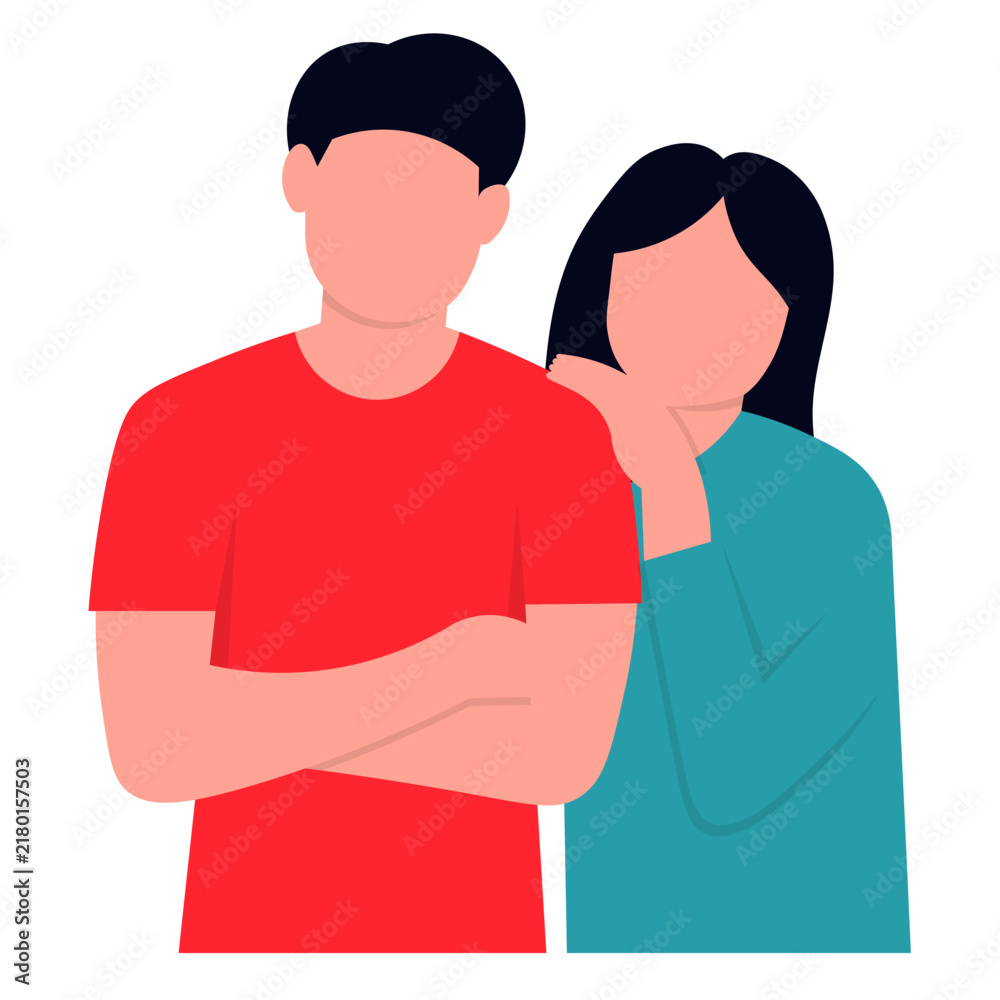 Fototapeta premium Couple Character Illustration