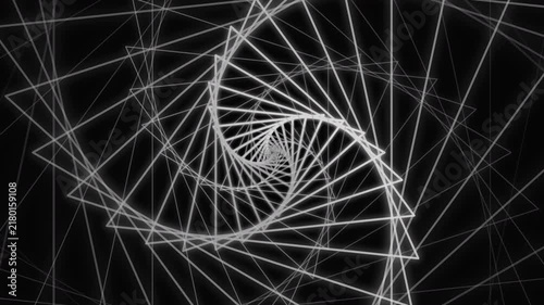 Hyper White Premium Triangle Speed Tunnel VJ Loop Seamless Background