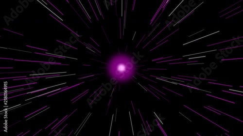 Time Warp Purple Premium Warp Speed Wormhole Background - 4K Seamless Loop
