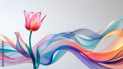 Colorful Abstract Tulip
