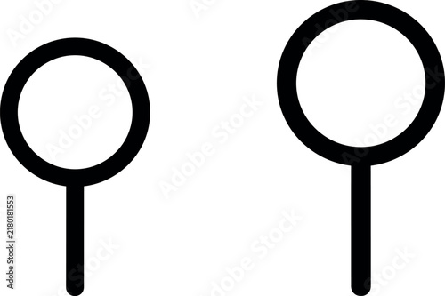 Minimalist Map Pin Location Icon Set Vector Illustration for UI Navigation Web Design Elements