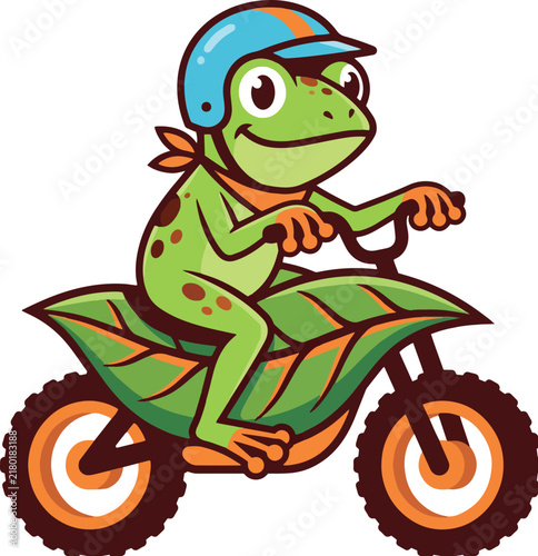 Frog Scoot: Frog Scoot Urban Leaf Scooter Rider Logo