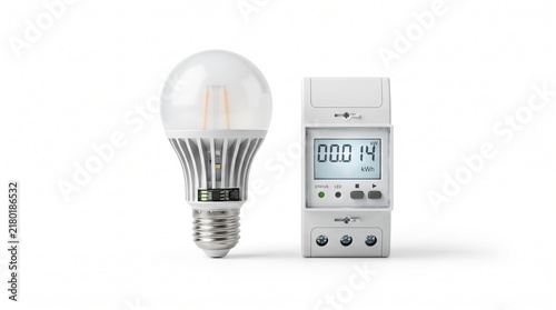light bulb on white background