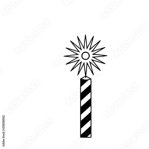 Sparkler with striped handle
