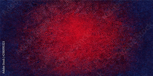 Fotografía abstract red dark blue grunge halftone mesh central vignette texture background