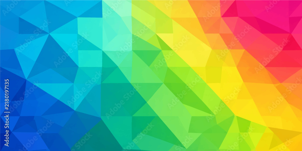 Fototapeta premium abstract rainbow low poly geometric background vector 3d colorful polygonal triangle gradient spectrum pattern