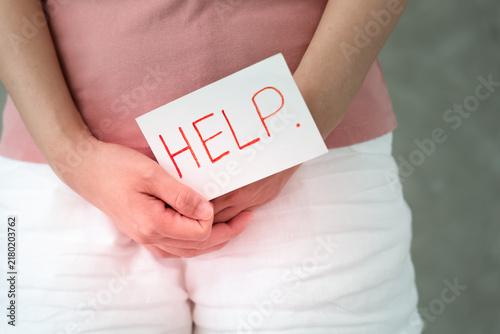 Принти на полотні Cervical cancer, female reproductive system, woman request help, sexually transm