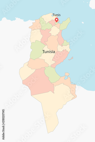 фотографія Vector graphic artwork suitable for print and web containing flat detailed map o