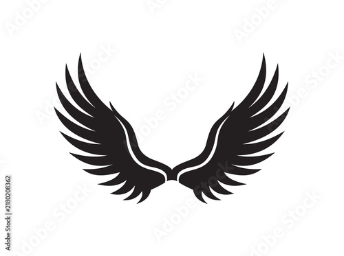 PrintA pair of bird wings as a symbol, featuring an elegant and minimalist style.
