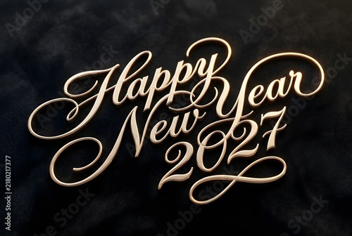 Elegant 2024 Happy New Year Neon Sign