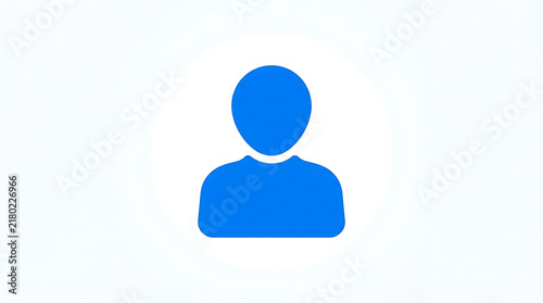 Blue silhouette person icon