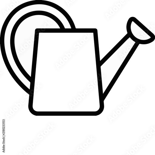 Watering can icon for gardening and plant care design element