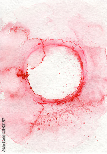 authentisches Aquarell, Kreis mit Textfreiraum