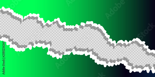 Torn paper edge with gradient green background texture for creative graphic design projects.