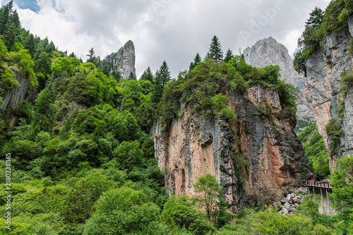 The scenery of the One-line Sky Grand Canyon in the Zagana Scenic Area, Gannan Tibetan Autonomous Prefecture, Gansu Province, China