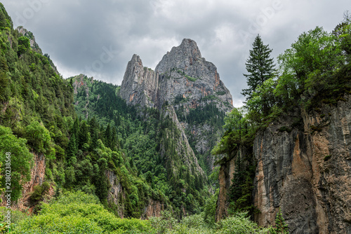 The scenery of the One-line Sky Grand Canyon in the Zagana Scenic Area, Gannan Tibetan Autonomous Prefecture, Gansu Province, China