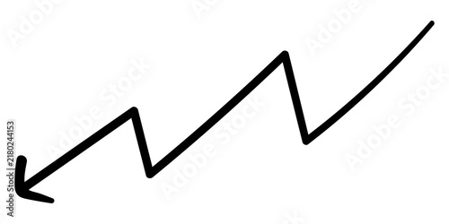 Fotografie PNG Zigzag arrow upward trend, transparent background