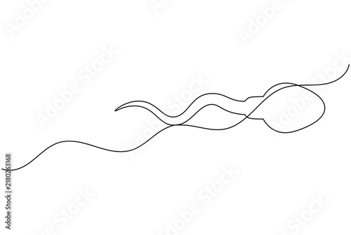 Konstfotografi Sperm icon fertility concept continuous one line art minimalist illustration