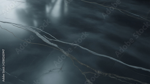 Dark marble texture with subtle white veining creates a polished stone surface
