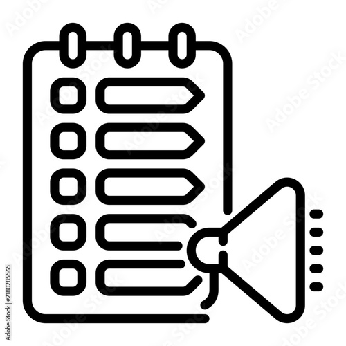 Marketing icon, line icon style