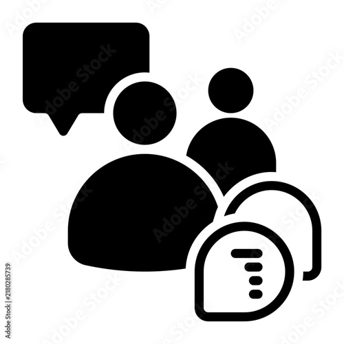 Cuadro en lienzo Group icon, glyph icon style