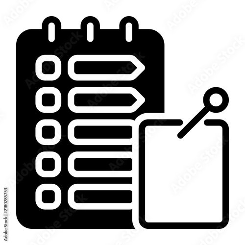List icon, glyph icon style